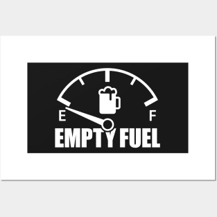 Copy of Beer Empty Fuel Gauge (white) Posters and Art